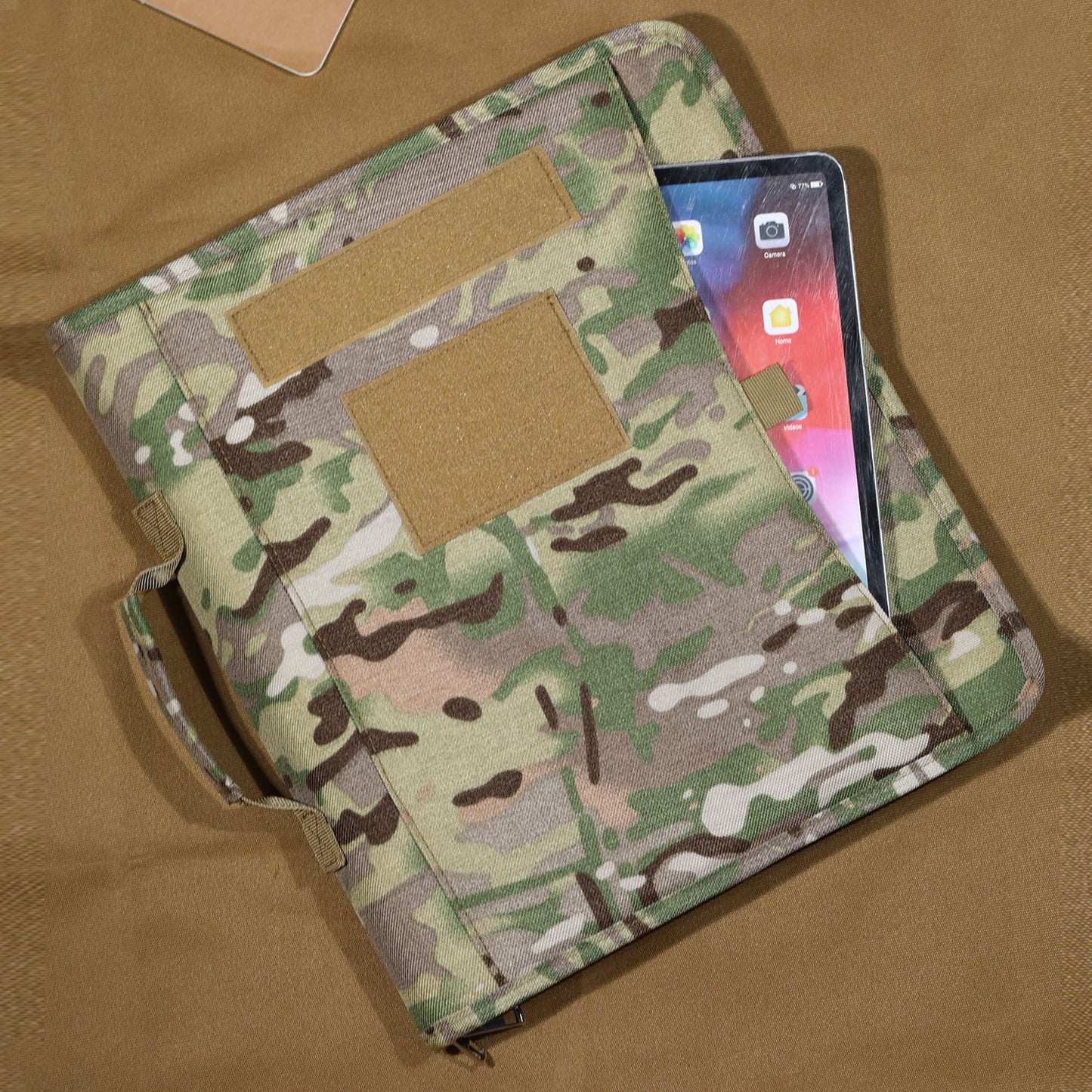 Loose-leaf Book Cover Supplies Notebook Sleeve Diary Outdoor Camouflage, Military Fan Bag