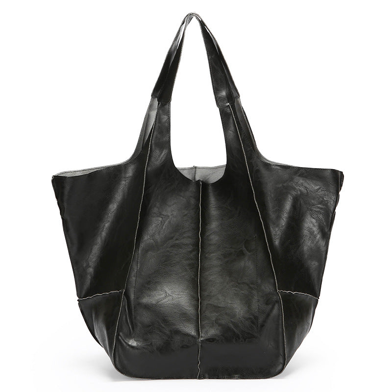 Women's Retro Crazy Horse Leather Simple Large Capacity Women's Shoulder Bag