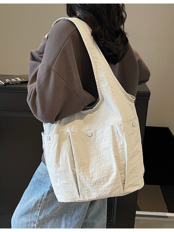 Women's Solid Color Underarm Large Capacity Totes Korean Women's Shoulder Bag