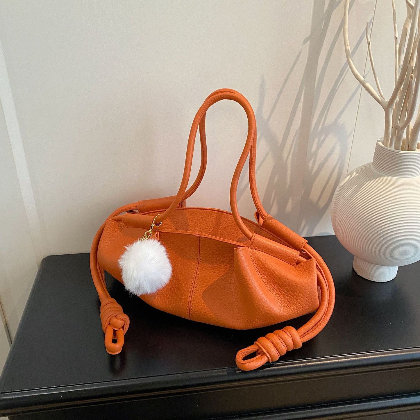 Women's Niche High Sense Soft Leather Cloud Fashion Women's Shoulder Bag