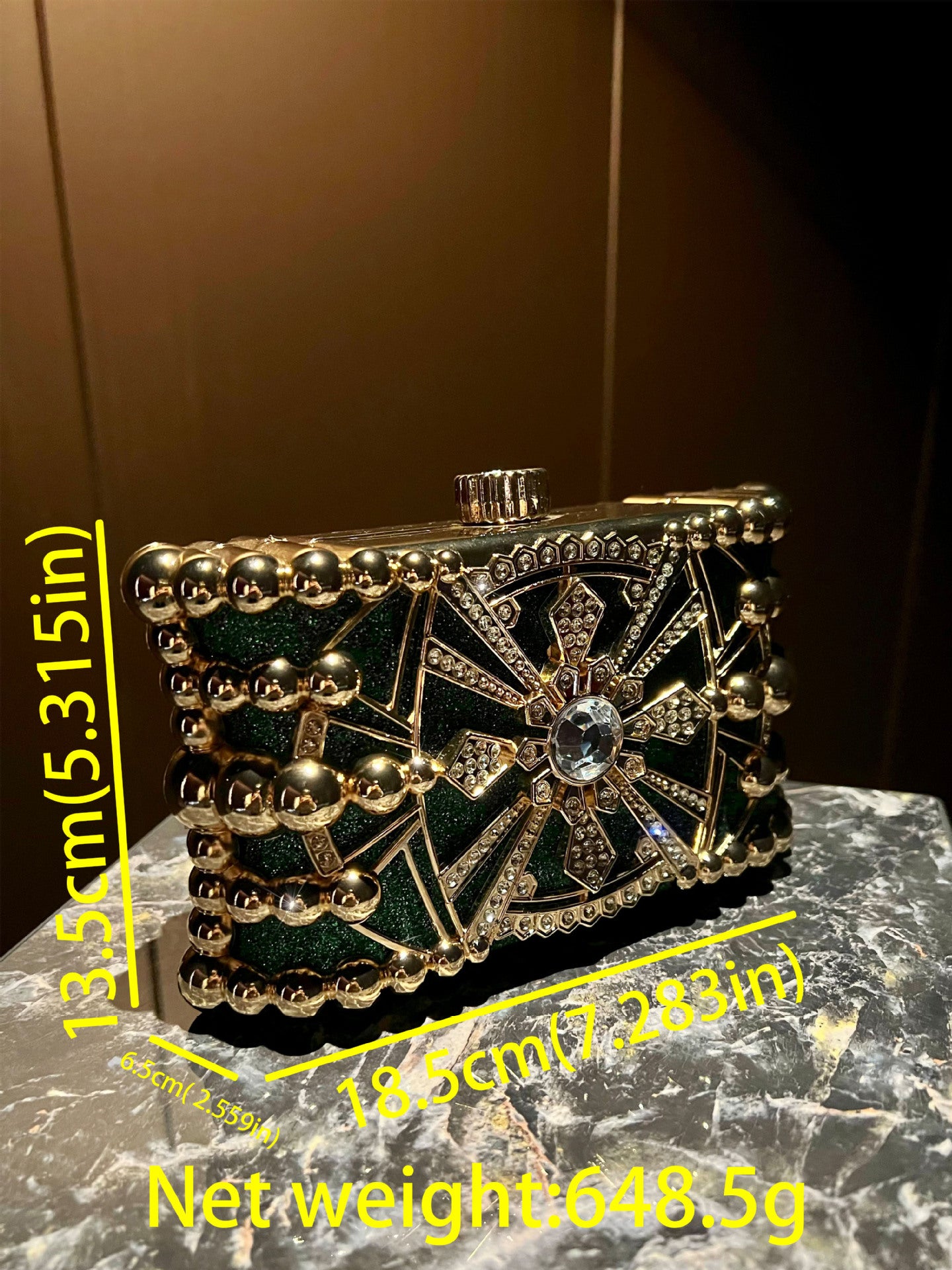 Women's Affordable Luxury Style Super Flash Party Clutch Vintage Dinner Bag