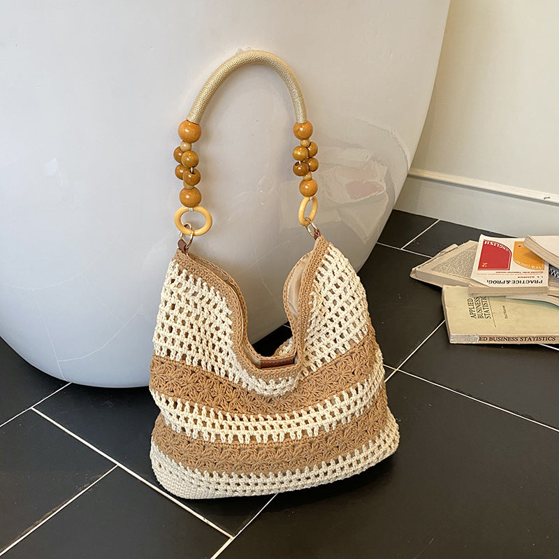 Hollow Woven Knitted Portable Seaside Vacation Bags