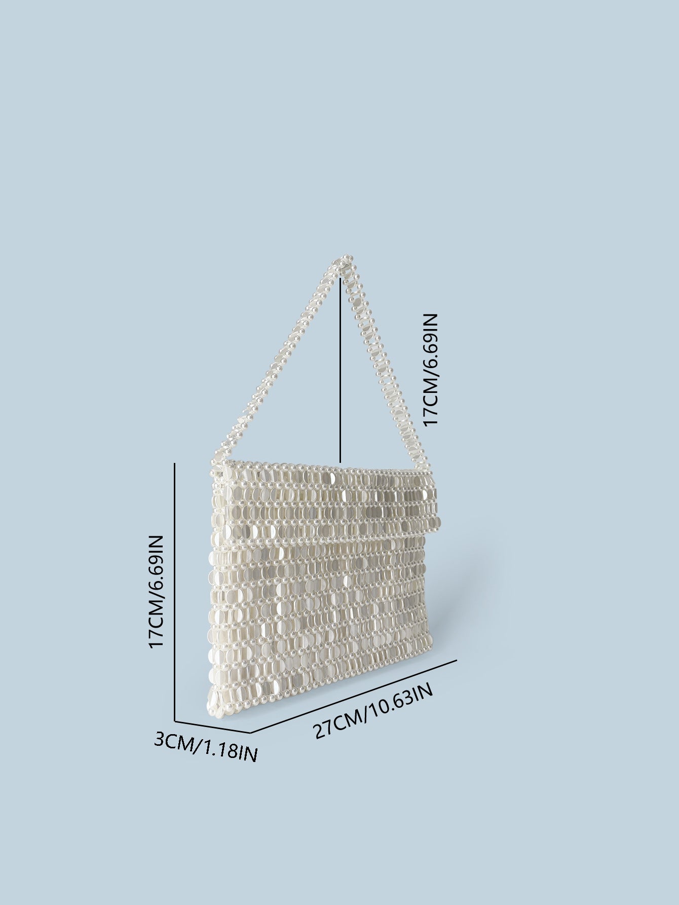 Women's Melon Seeds Beads Woven Large Capacity Portable Underarm Flip Handmade Women's Handbag