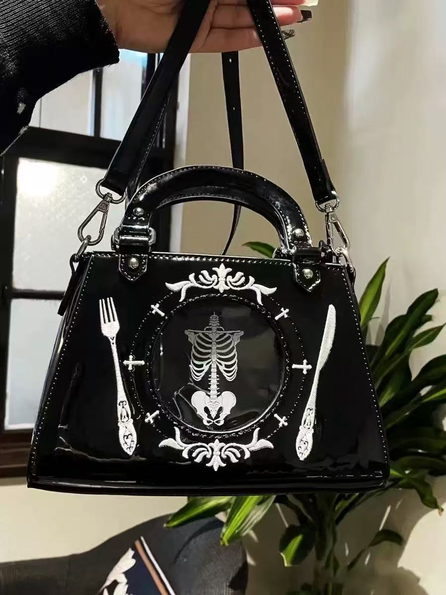 Bone China Plate Cartoon Sweet Cool Hot Underarm Women's Messenger Bag