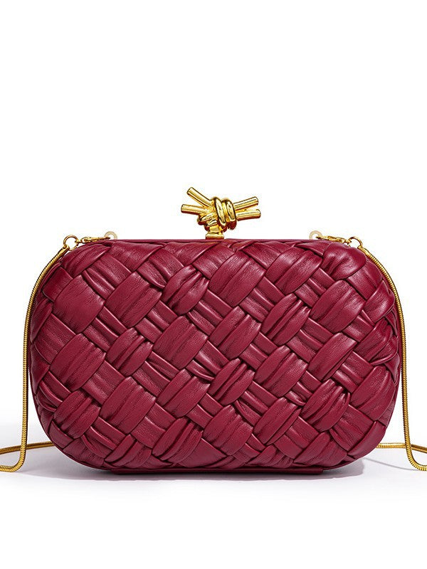 Women's Woven Clutch Fashion Banquet Chain For Dinner Bag