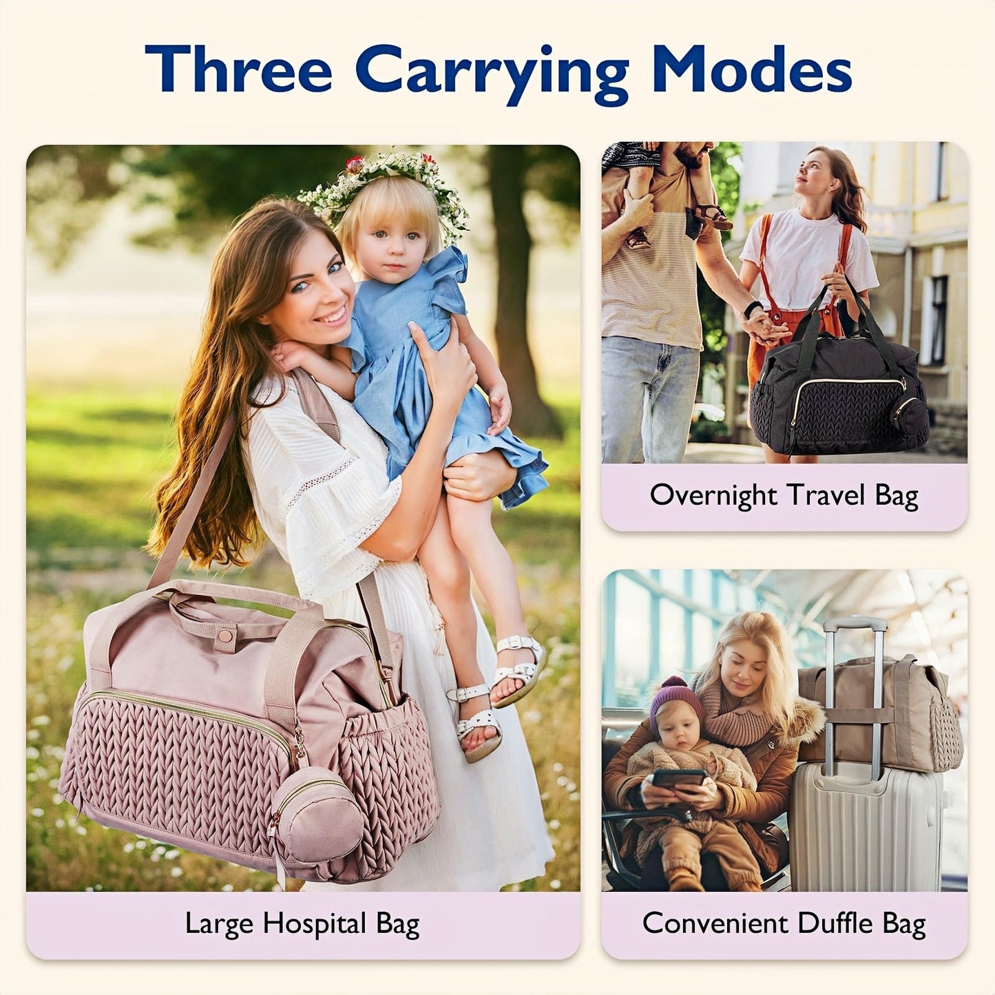 Large Capacity Hospital Labor With Pacifier Mummy Bag