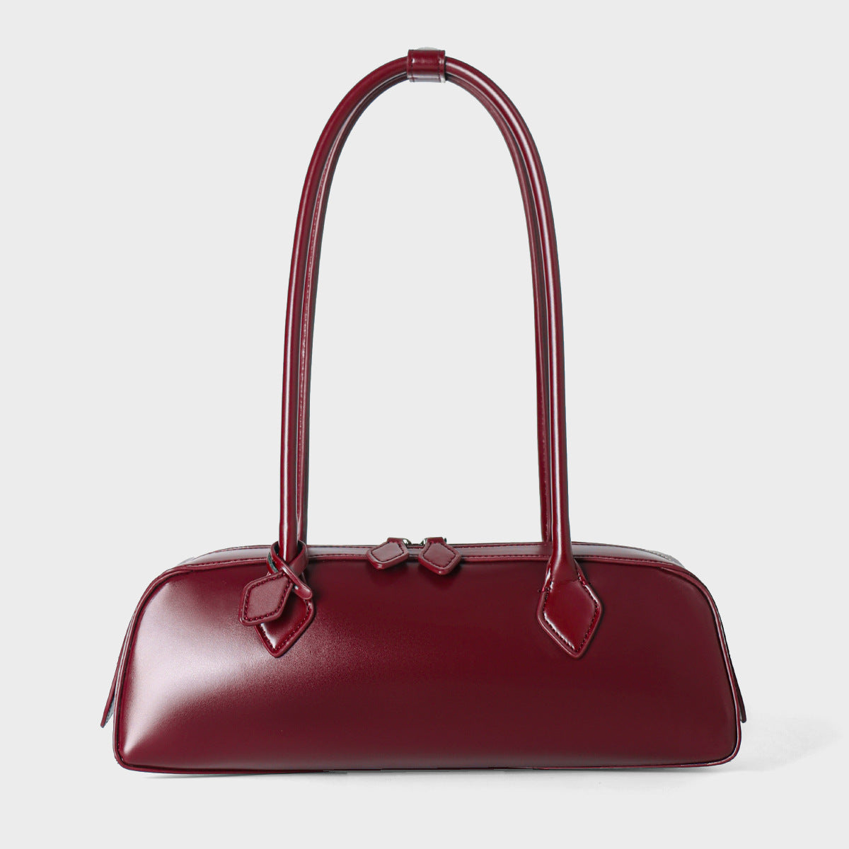 Wedding Design Large Capacity Genuine Underarm Strip Red Women's Leather Bag