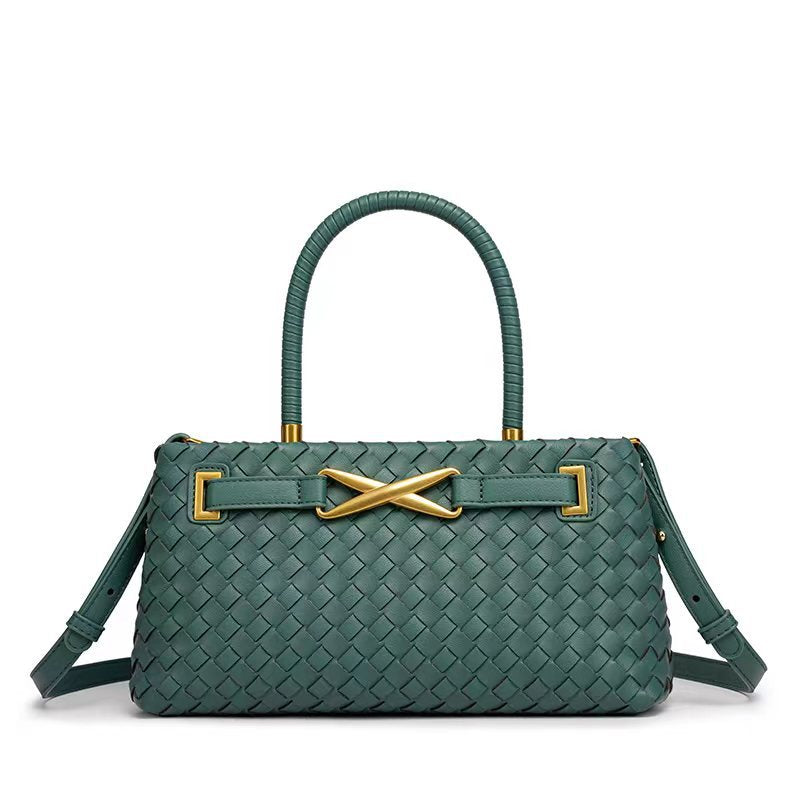 Women's Woven Retro Commuter Trendy Fashion Horizontal Women's Shoulder Bag