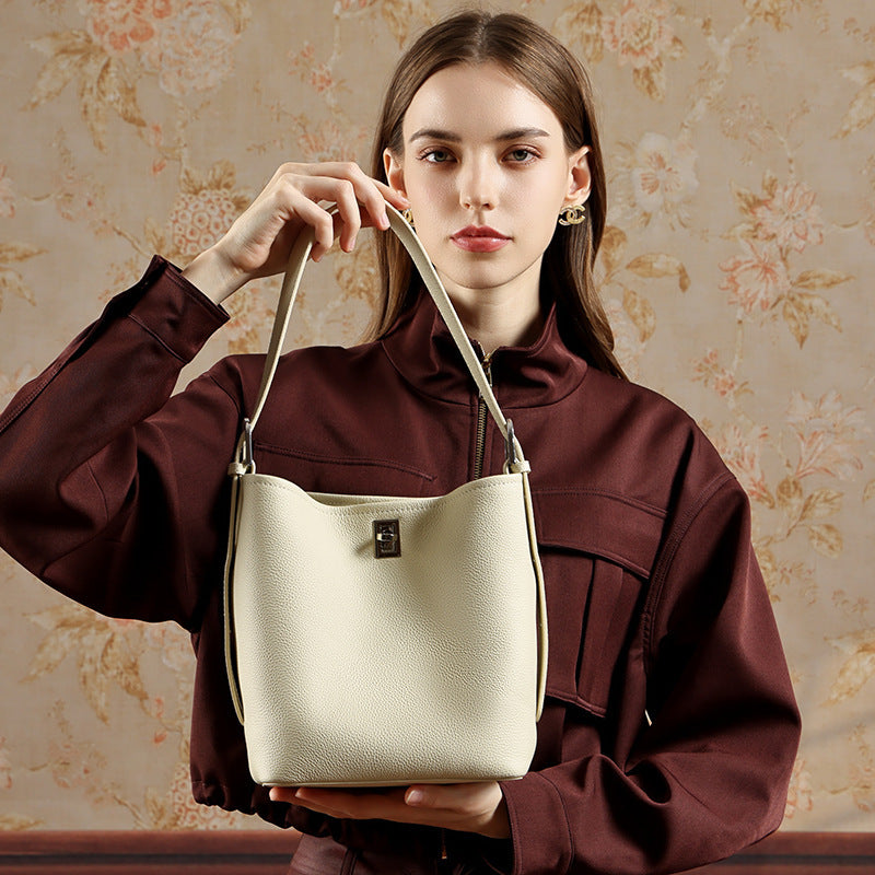 Fashion Genuine Leather Simple High-grade Single Women's Shoulder Bag