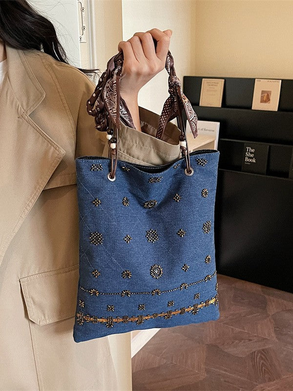 Women's Style Retro Embroidered Large Capacity Ethnic Women's Shoulder Bag