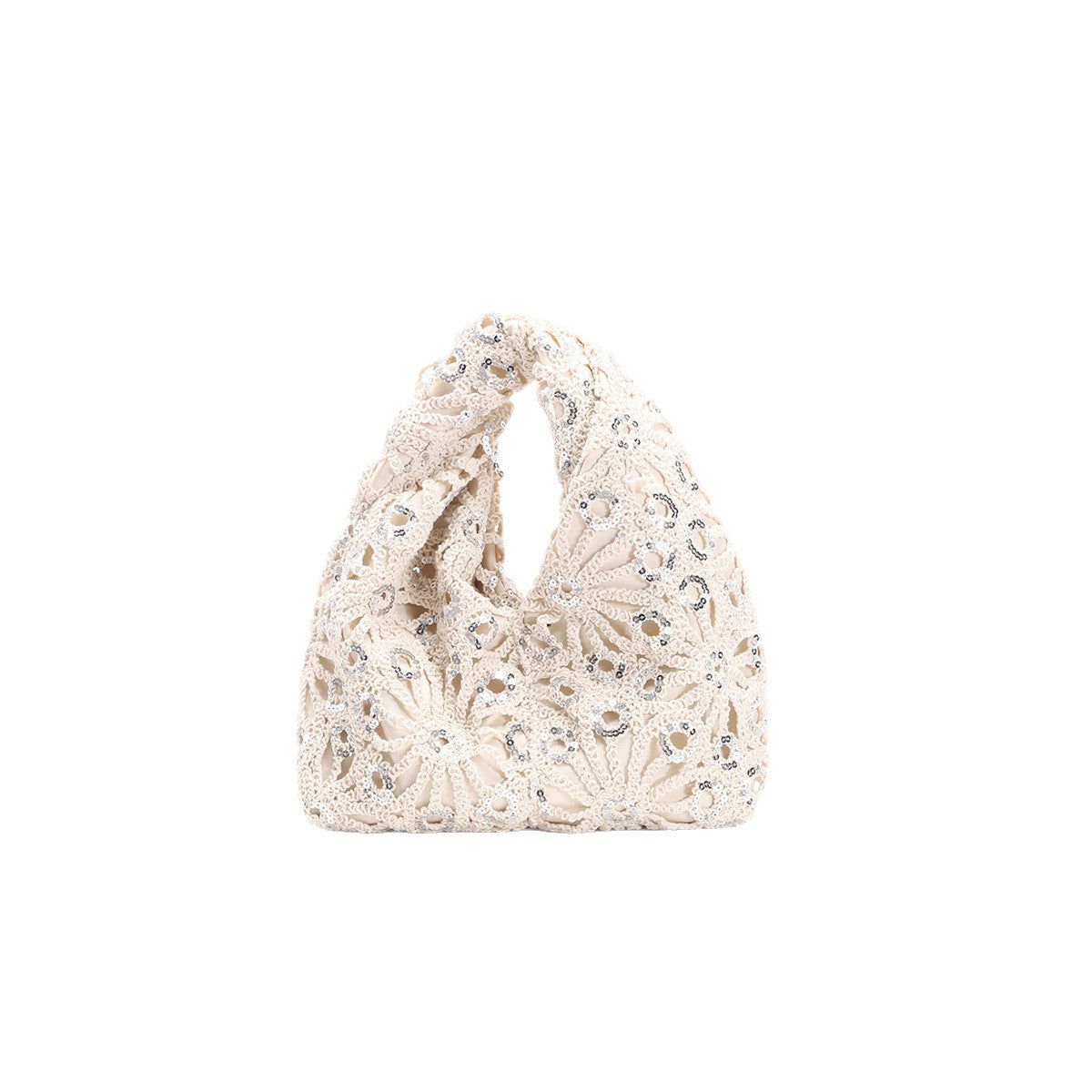 Women's Sequined Hollow Crocheted Hand Vacation Style Bohemian Bags