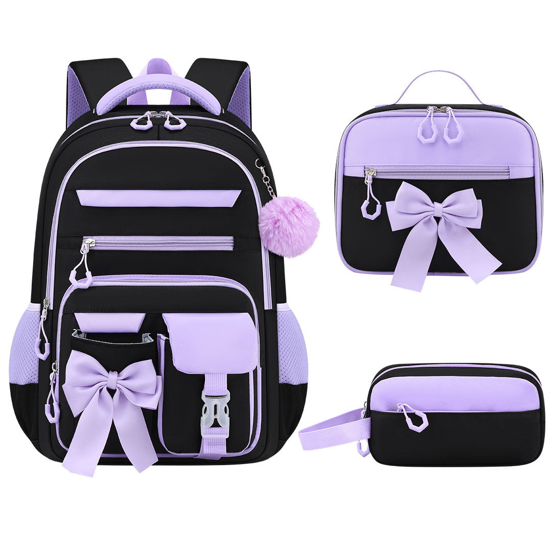 Fashion Good-looking Simple Three-piece Lunch Pen Primary School Bag