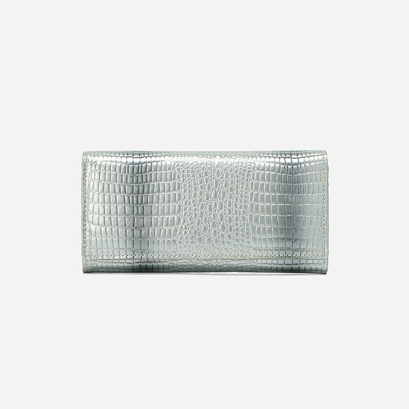 Charming Women's Crocodile Pattern Long Clutch Ladies Wallet