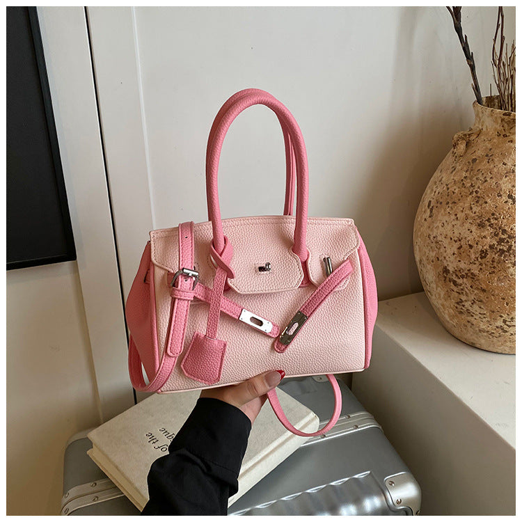 Women's Spring High-grade Contrast Color Portable Platinum Pouch Women's Messenger Bag