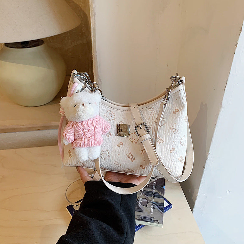 High-grade Underarm Female Niche Cartoon Cat Bags