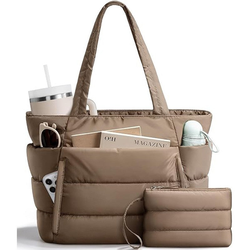 Women's Trendy Quilted Large Capacity Short-distance Laptop Bag