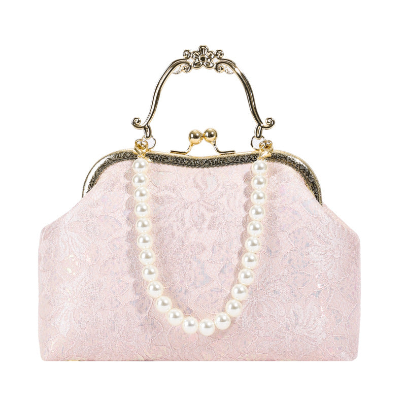 Style Embroidery Female Pearl Chain Super Coin Purses