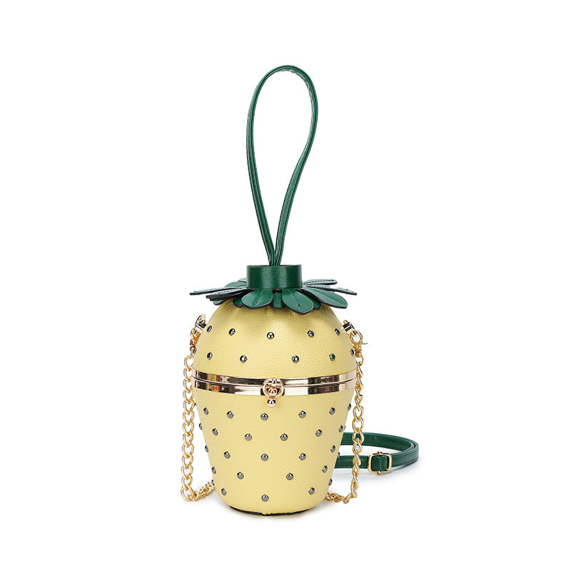 Women's Mori Fashion Rivet Personality Strawberry Shape Women's Messenger Bag