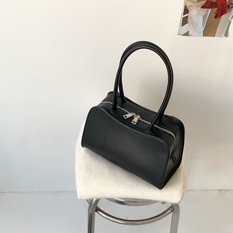 Color Simple Large Capacity Boston Minority Women's Handbag
