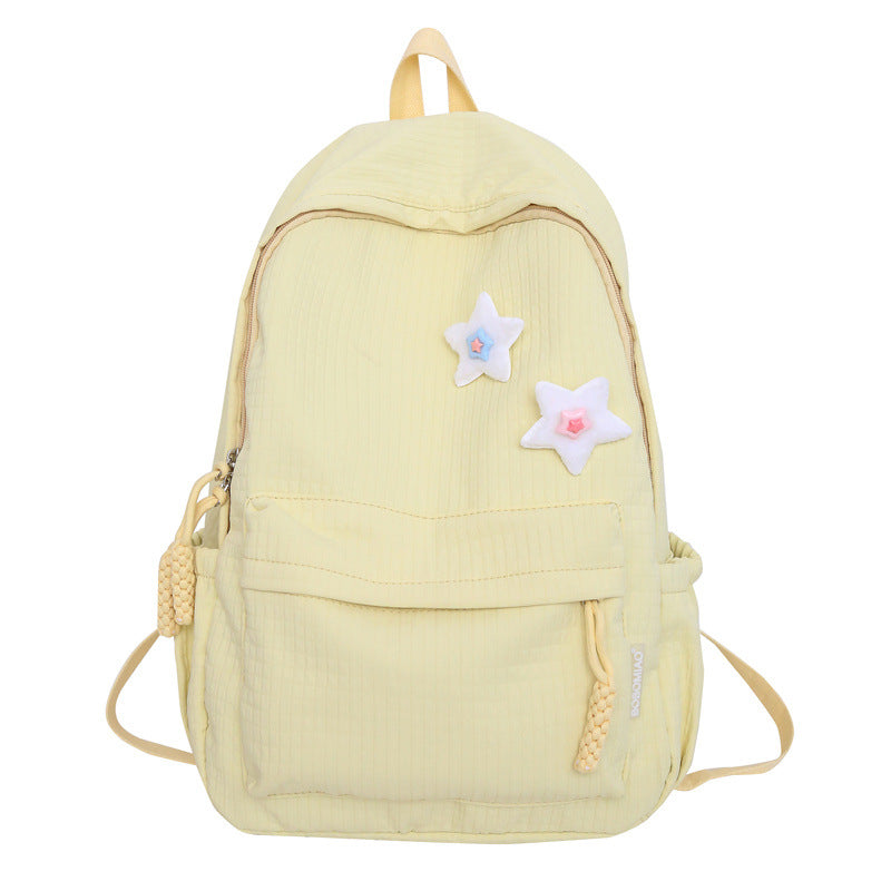 Women's Solid Color Korean High Junior Style Primary School Bag