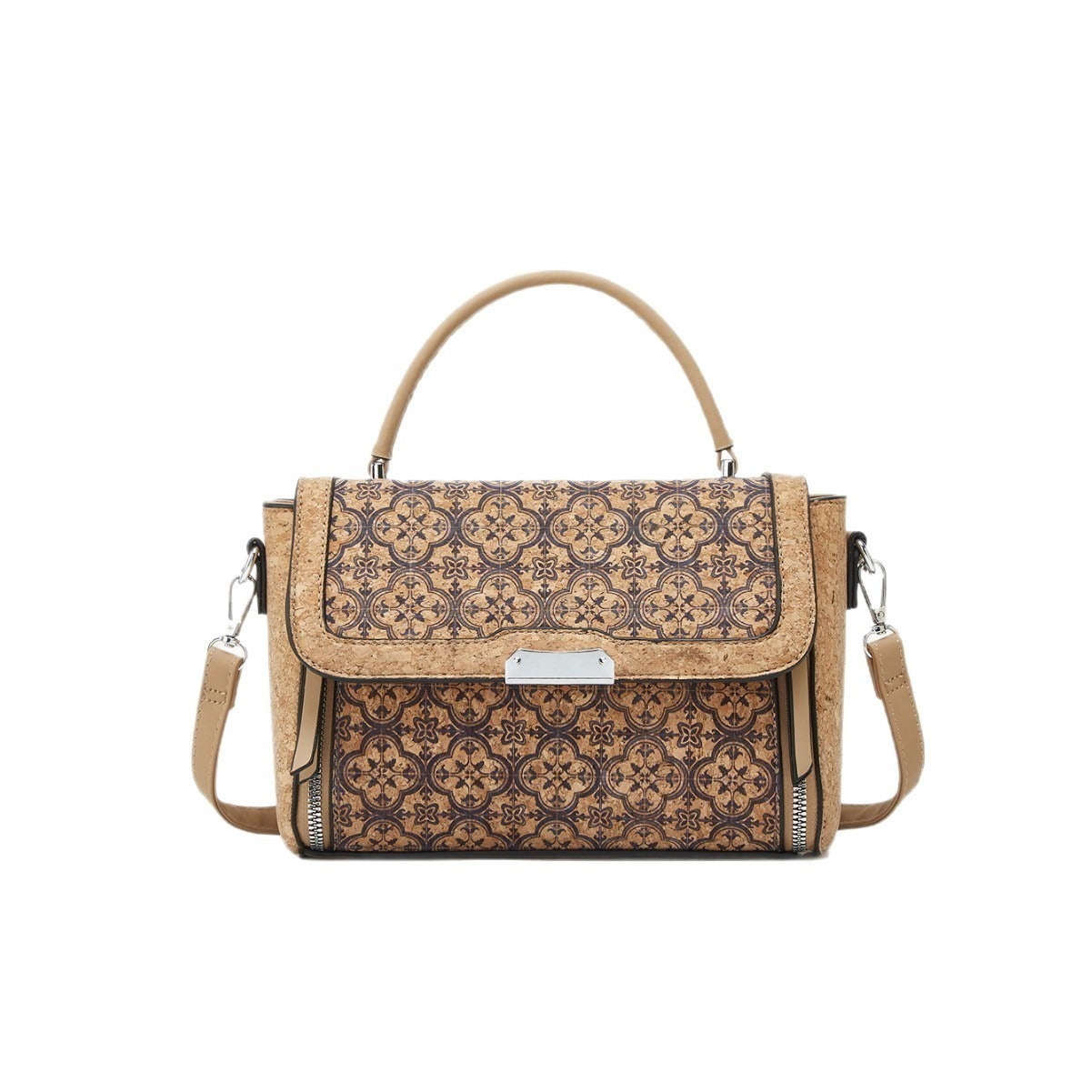 Cork Printed Fashion Trendy Unique National Bark Small Square Bags