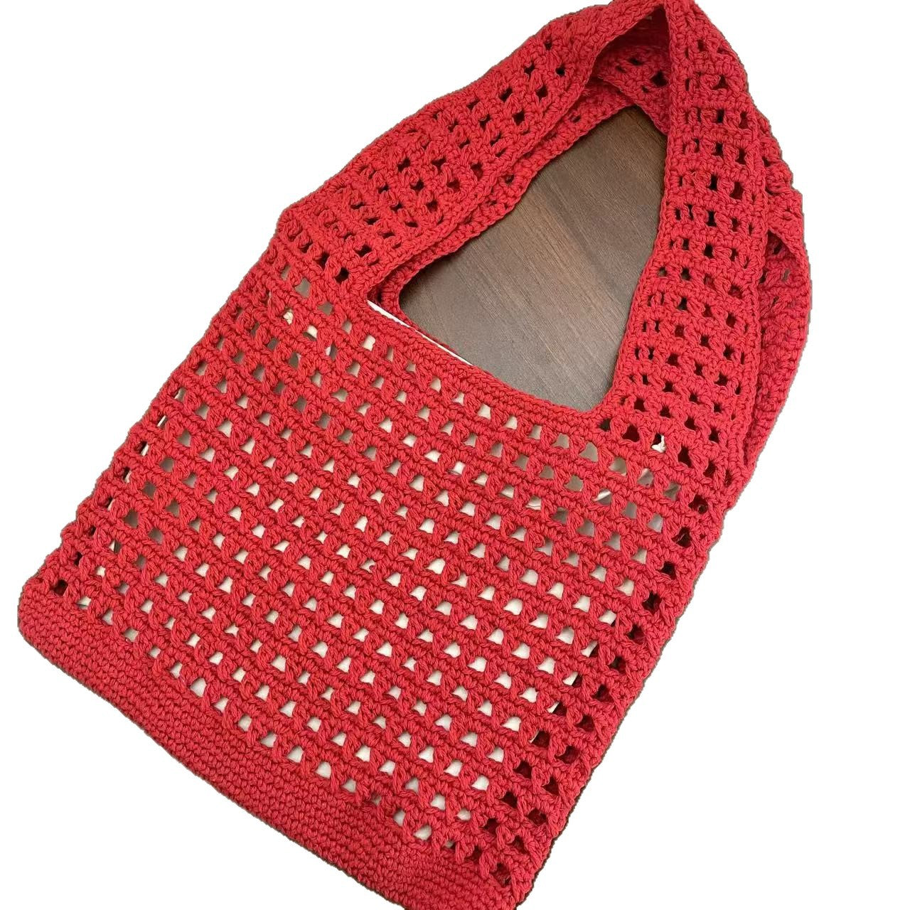 Women's Commuter Woven Hollow Out Knitted Mesh Beach Bags