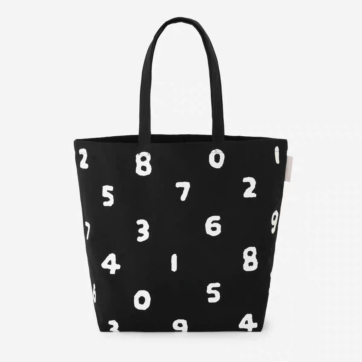 Women's Commuter Fashion Numbers Trendy Canvas Large Capacity Environmentally Friendly Shoulder Bags