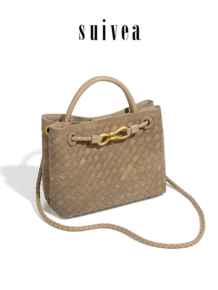 Innovative Slouchy Women's Woven Portable Textured Handbags
