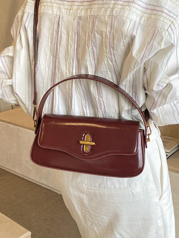 Women's High Quality Glossy Solid Color Trendy Affordable Luxury Fashion Small Square Bag