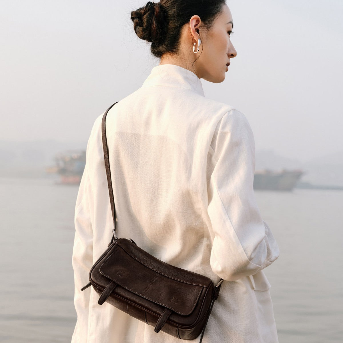 Unique Trendy Women's Leisure Commute Genuine Women's Leather Bag