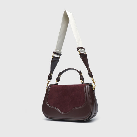Women's Fashion Popular Commuter Leisure Leather Saddle Women's Handbag