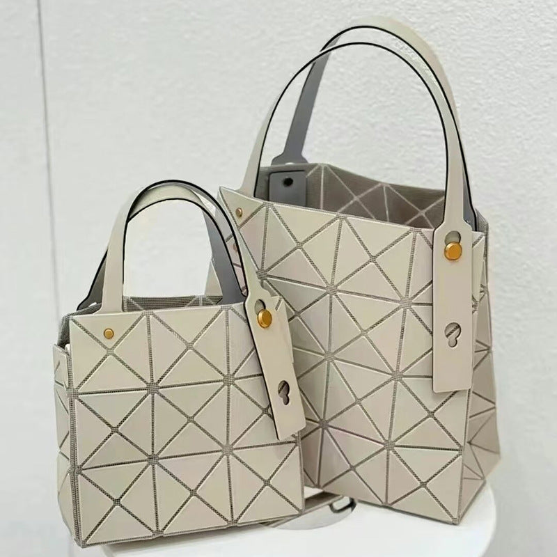 Women's Diamond Fashion Geometric Box Portable Tote Bags