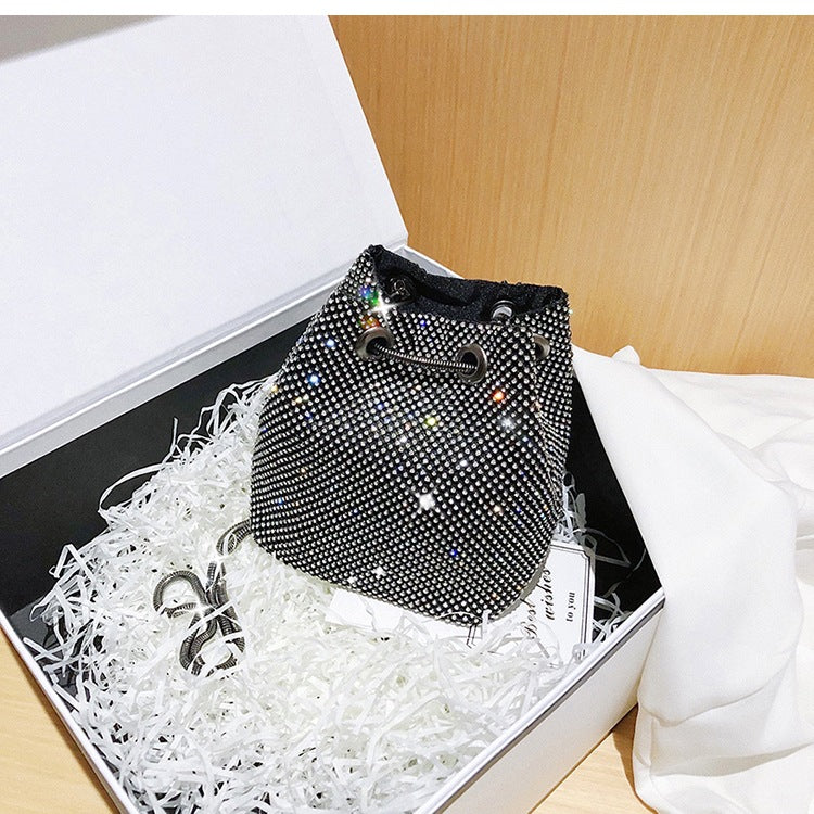 Trendy Charming Full Diamond Chain Banquet Bags
