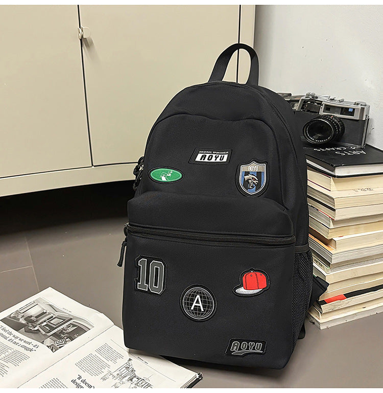 Style Good-looking Trendy Cool College Couple Junior Lightweight Large Leisure Backpack