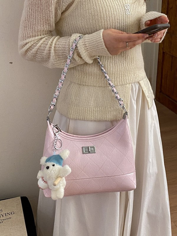 Women's Springtide Fashion Rhombus Chain Simple Underarm Women's Shoulder Bag