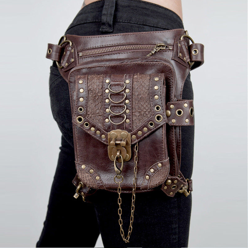 Women's Motorcycle Gothic Unisex Mini Fanny Bags