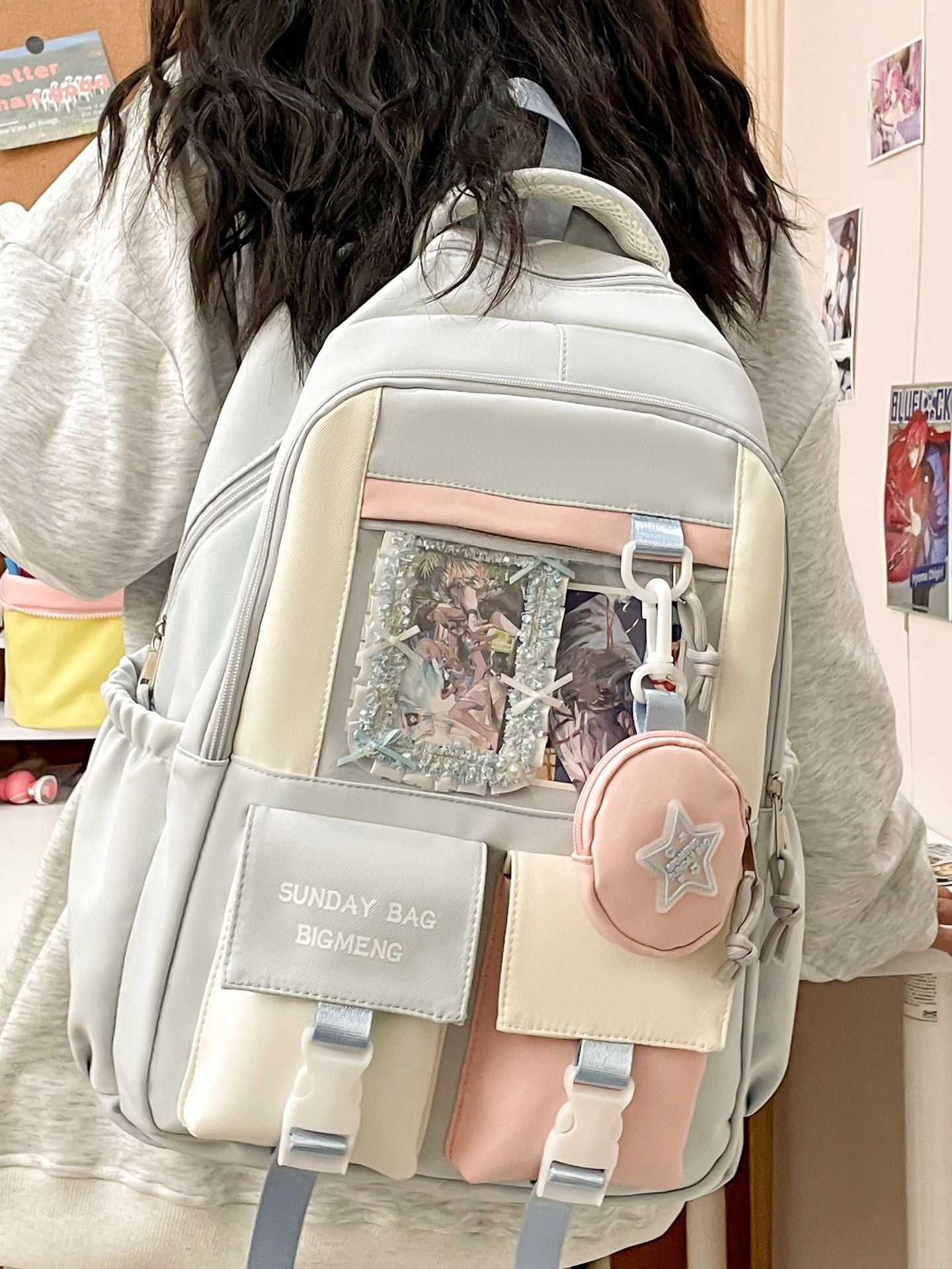 Good-looking Large Capacity Cartoon Female Burden Reduction Backpacks