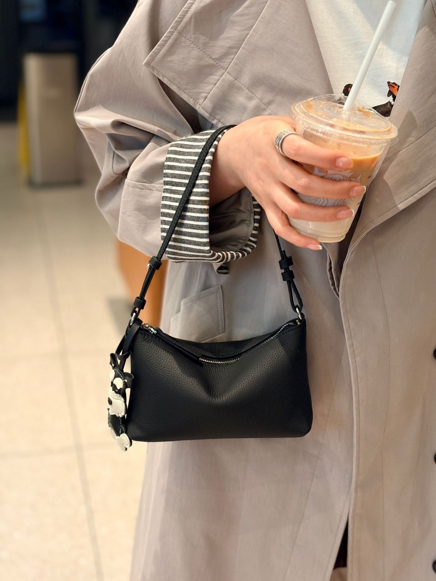 Niche First Layer Cowhide Simple Portable Mahjong Minimalist Women's Shoulder Bag