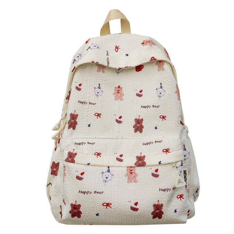 Simple Campus Camp Good-looking Floral Fresh College Student Schoolbag