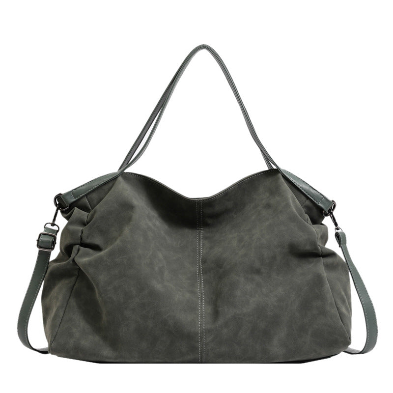 Women's Large Capacity Totes Commuting Fashion Simple Pleated Niche Shoulder Bags