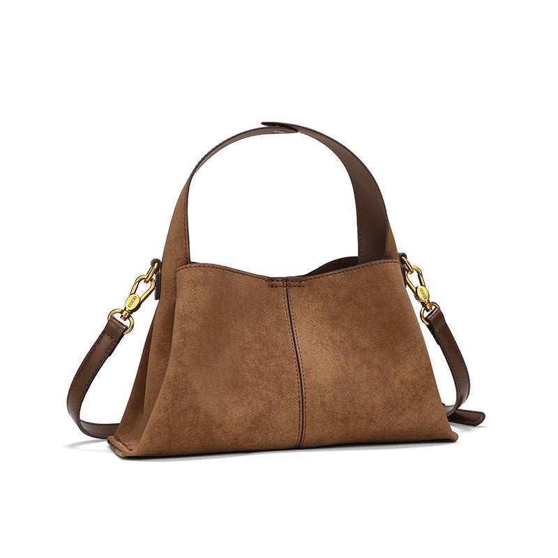 Women's Frosted Leather Niche Designer Simple Portable Hand Women's Handbag