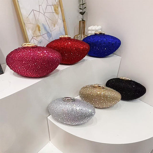 Trendy Classic Round Box Clutch Acrylic Vintage Bags