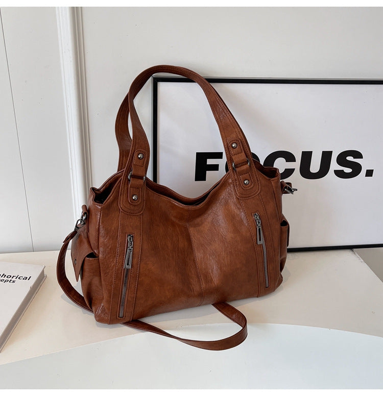 Women's Capacity Retro Easy Matching Sense High Women's Shoulder Bag