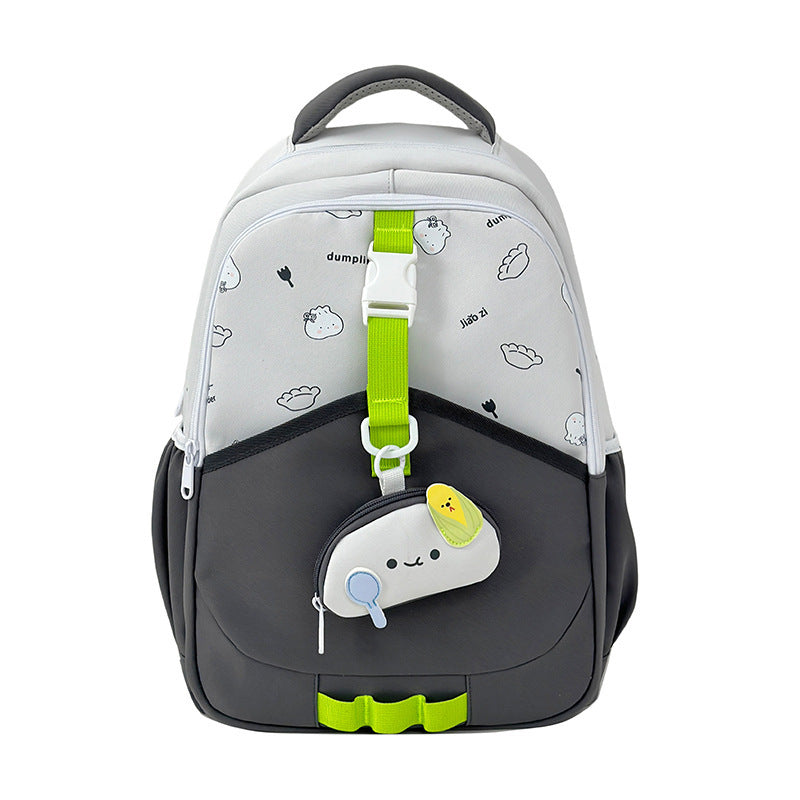 Junior Large Capacity Simple Western Style Leisure Contrast College Student Schoolbag