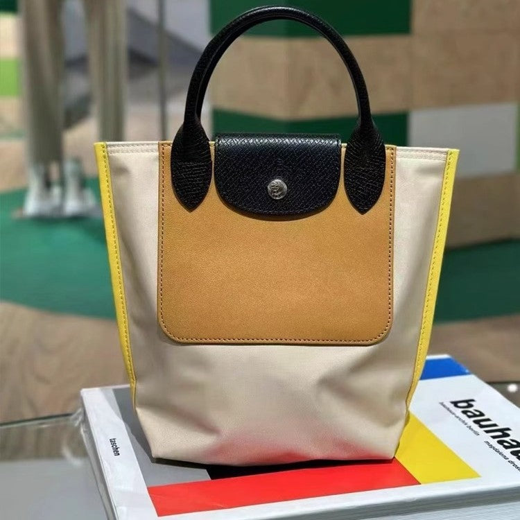 Women's Dragon Nylon Leather Patchwork Portable Dumpling Women's Handbag