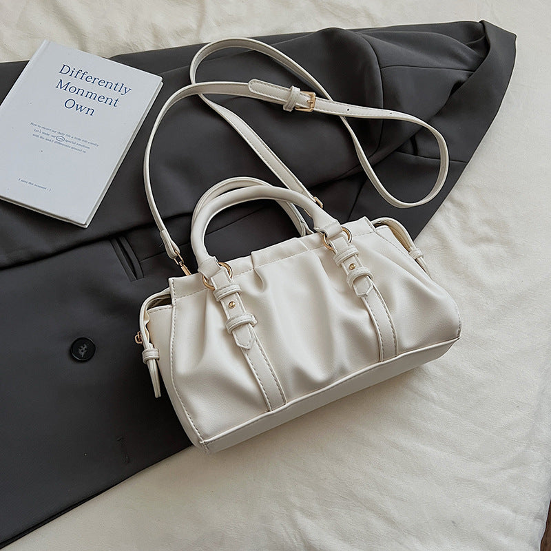 Women's Retro Minority Spring Portable Boston Fashionable Small Square Bag