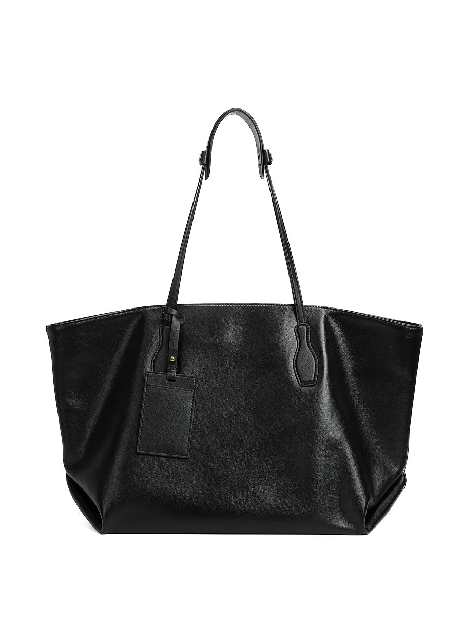 Women's Leather Big Large Capacity Top Layer Vegetable Women's Shoulder Bag