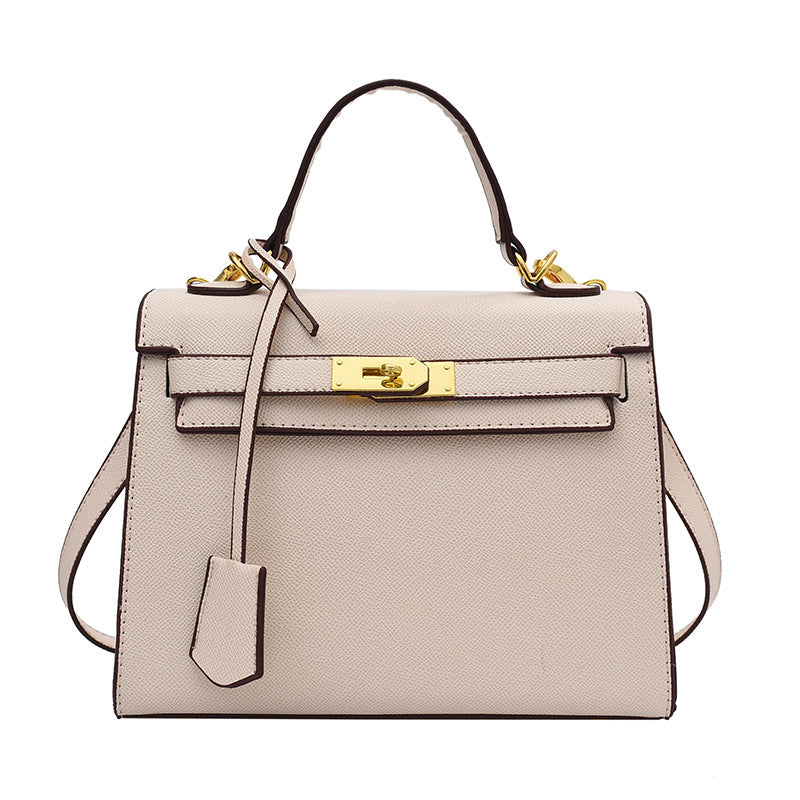 Women's Large Capacity Lychee Pattern Kelly Fashion Handbags