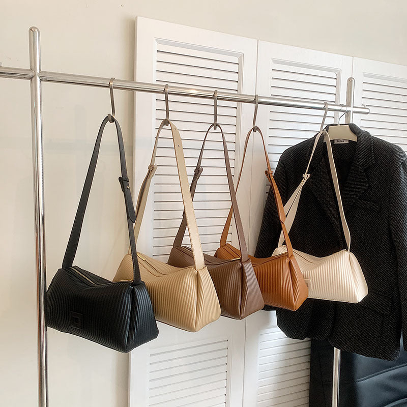 Women's Trendy Fashionable Striped Pleated Simple Graceful Bags