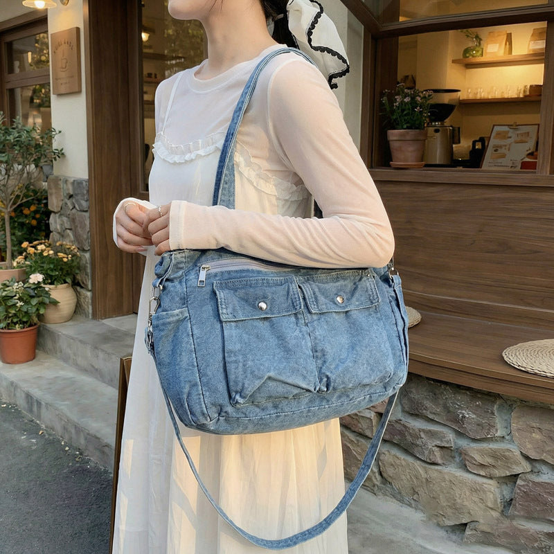Fashion Trendy Large Capacity Totes College Women's Messenger Bag